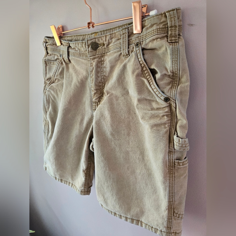 VTG Style Carhartt Carpenter Shorts Tan - Size 4 Spring 18 - Picture 2 of 9